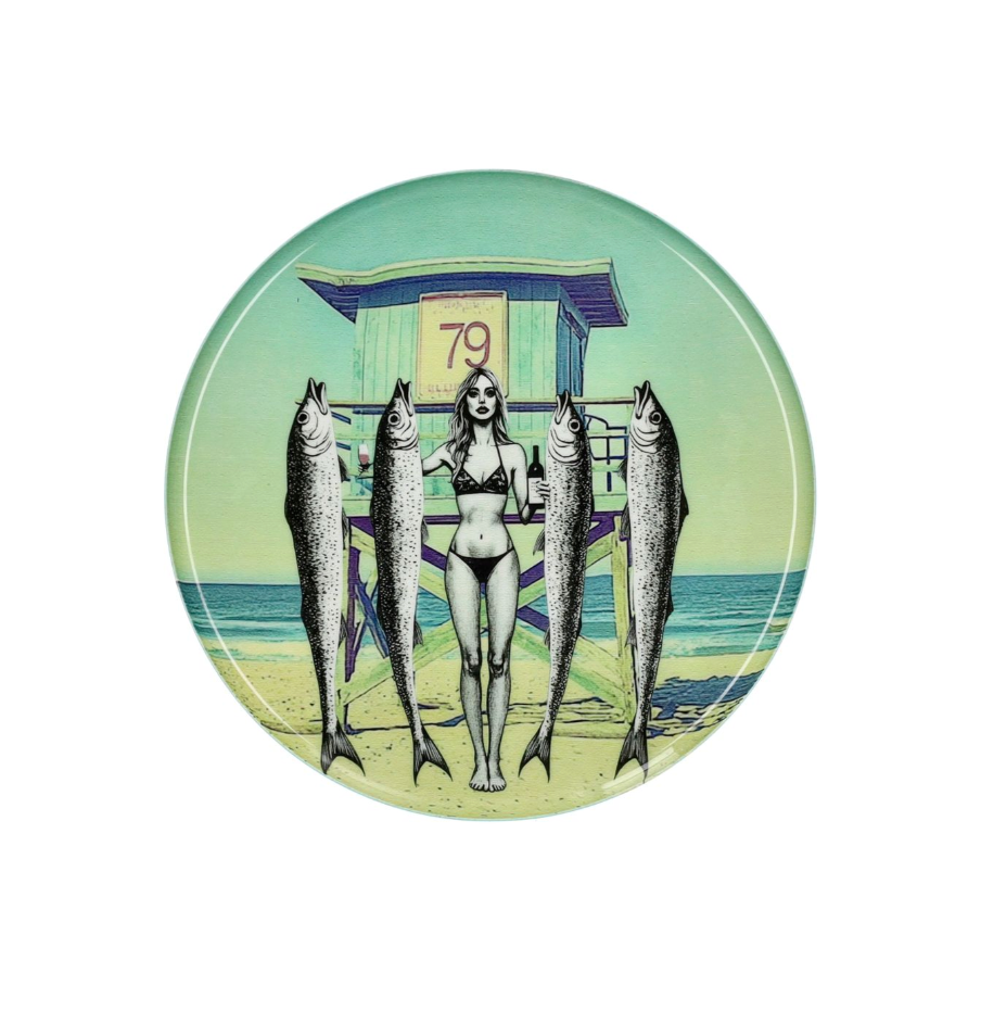 LOVE TRAYS M - VASSOIO DECORATIVO BEACH GIRL