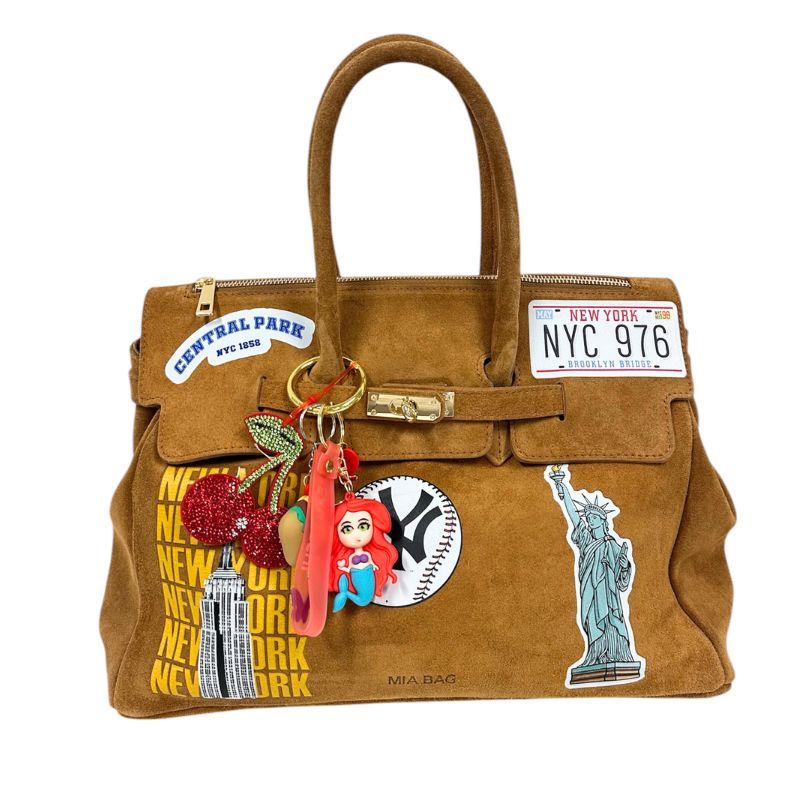 BORSA DUE MANICI PATCH NEW YORK