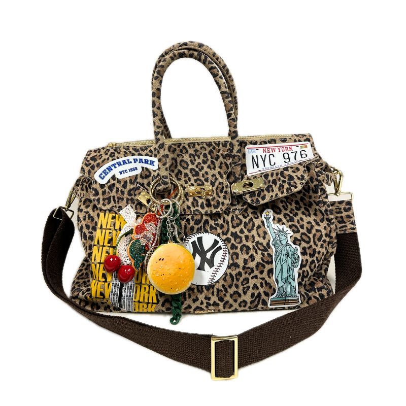 BORSA DUE MANICI PATCH NEW YORK