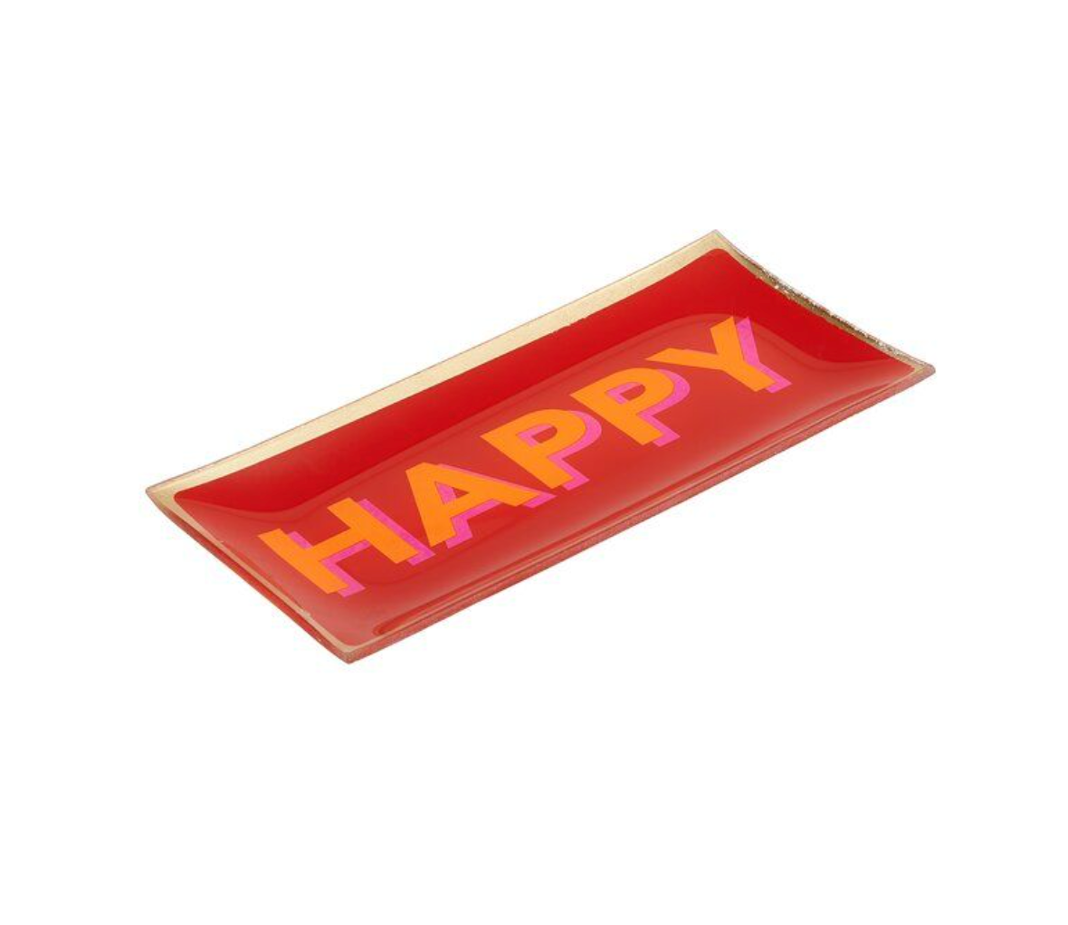 LOVE PLATES L - HAPPY ROSSO