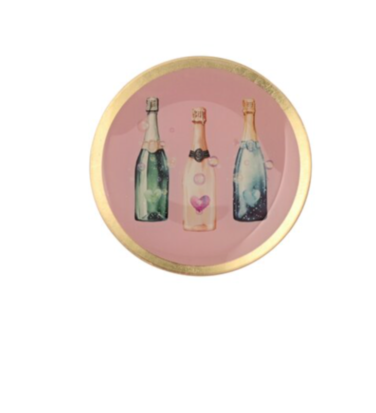 LOVE PLATES M - BOTTIGLIE DI CHAMPAGNE