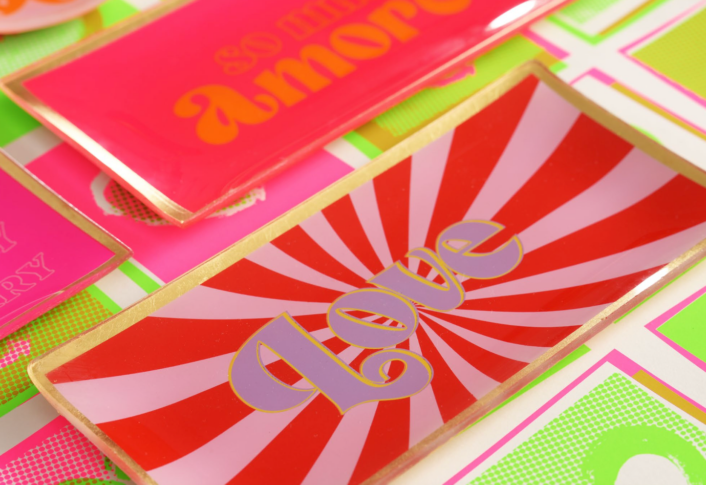 LOVE PLATES L - LOVE ROSA/ROSSO