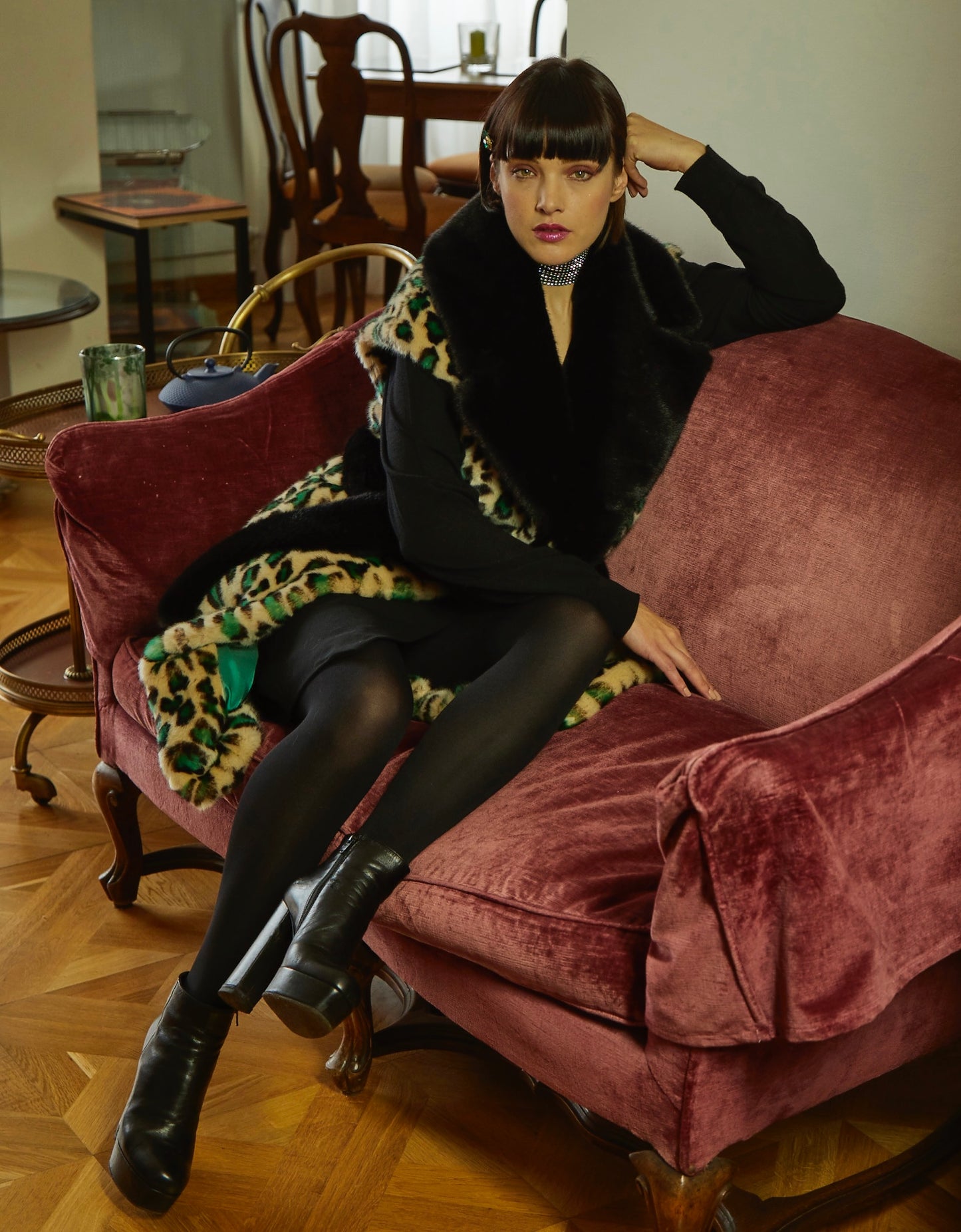 GILET MACULATO ECOPELLICCIA
