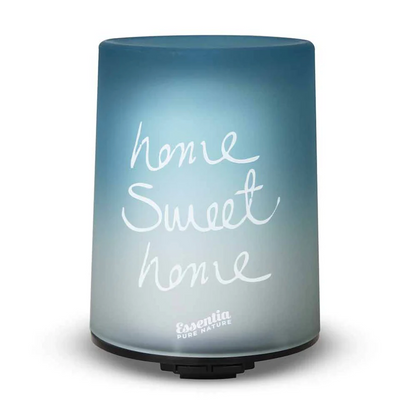 Diffusore ad Ultrasuoni in Vetro Perlato - Azzurro "Home Sweet Home"